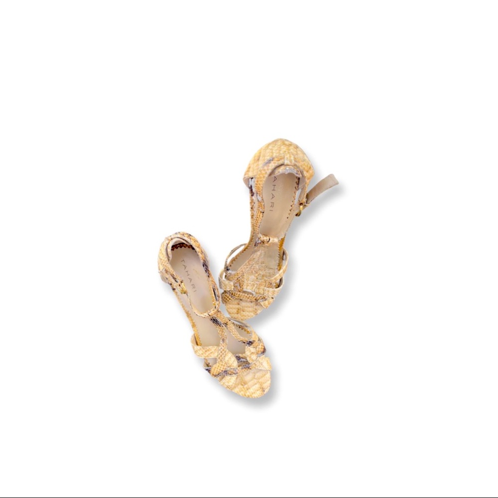 Tahari Giselle Snakeskin Print Sandal